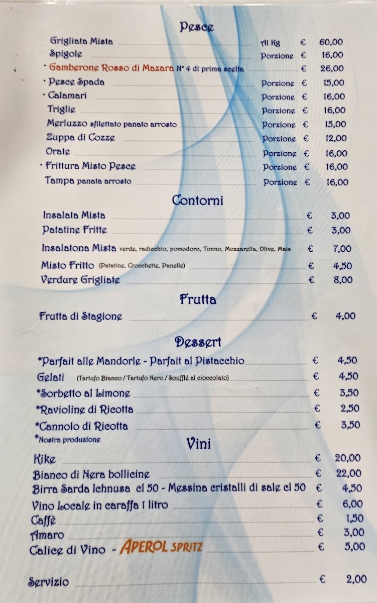 Menu Ristorante Pizzeria Baby Luna-1