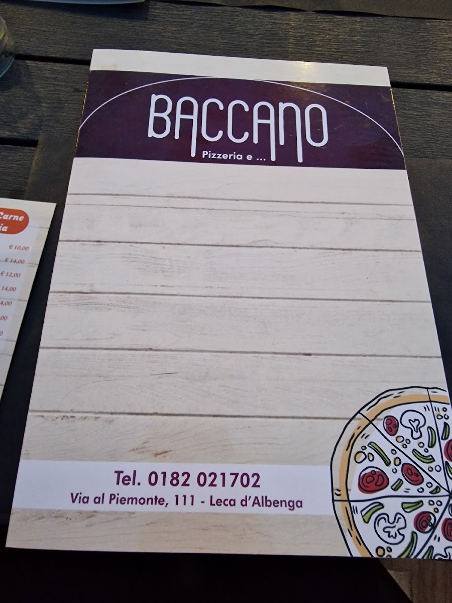 Menu Ristorante Pizzeria Baccano-10