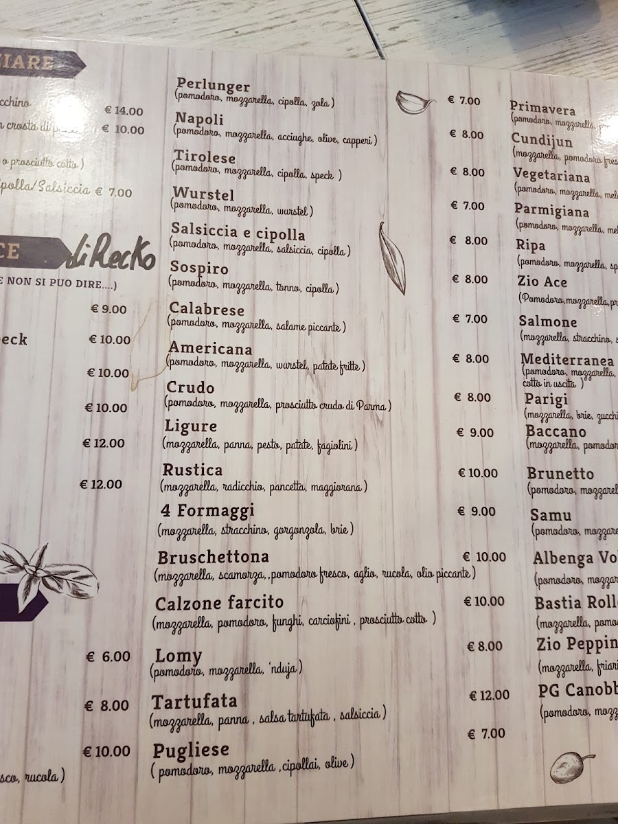 Menu Ristorante Pizzeria Baccano-9