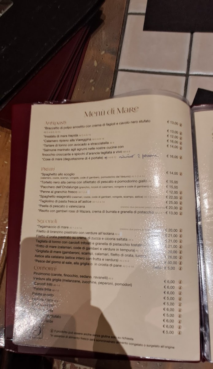 Menu Ristorante Pizzeria Barberino Di Mugello - Ondalunga --2