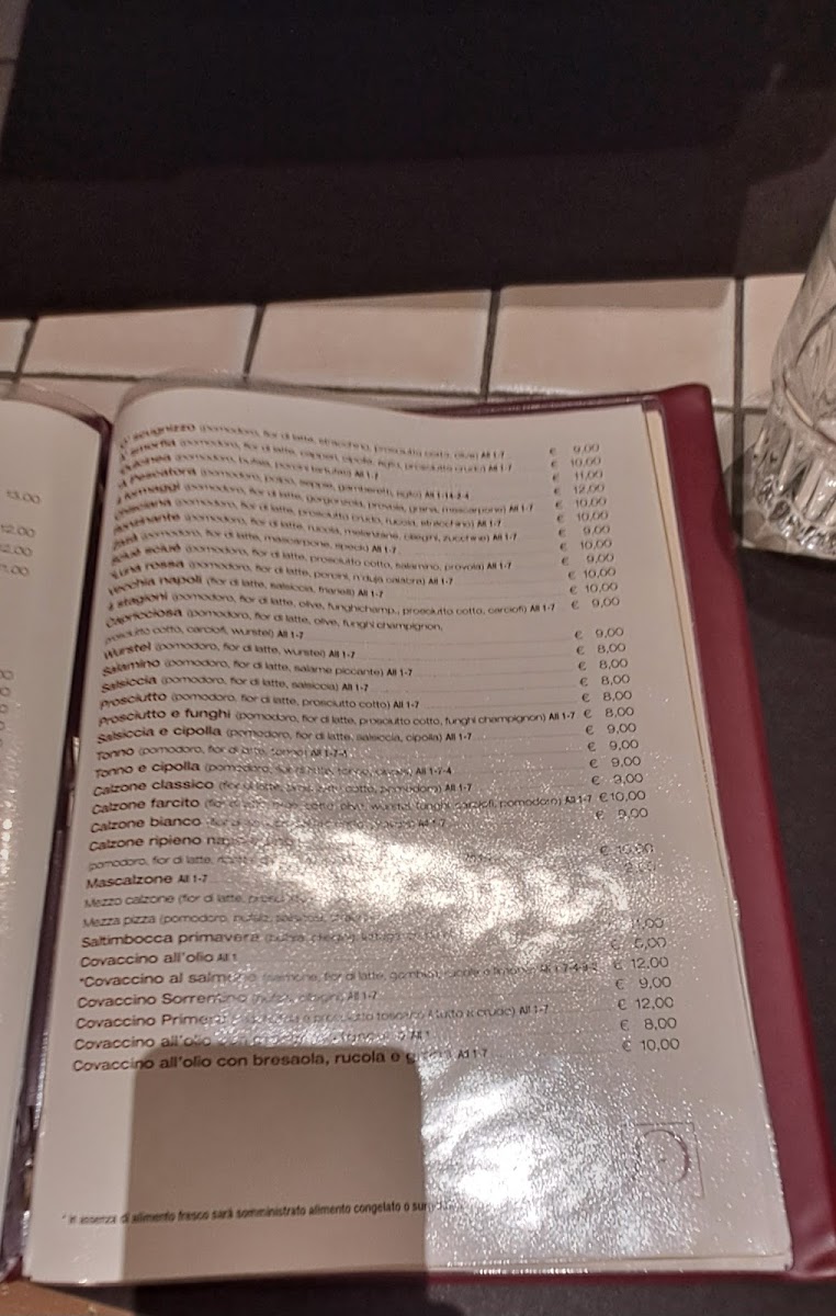 Menu Ristorante Pizzeria Barberino Di Mugello - Ondalunga --9