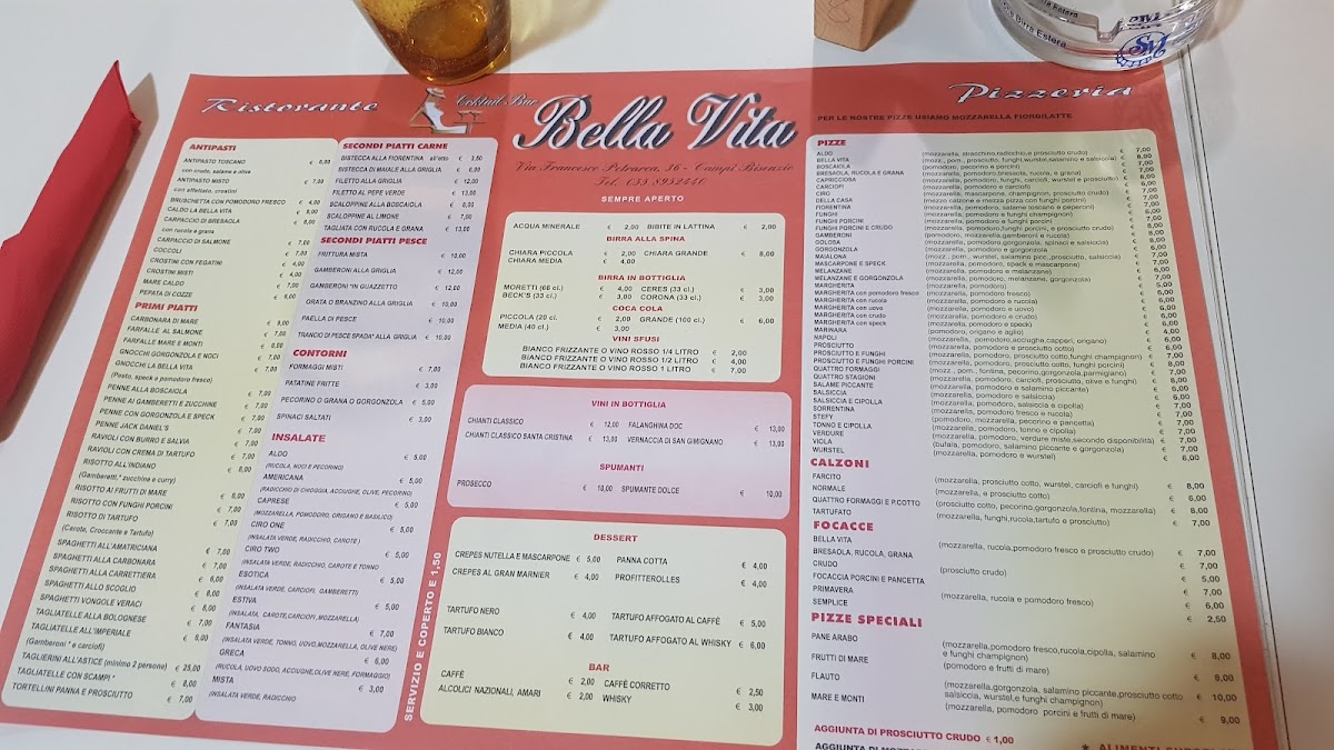 Menu Ristorante Pizzeria Bella Vita-2