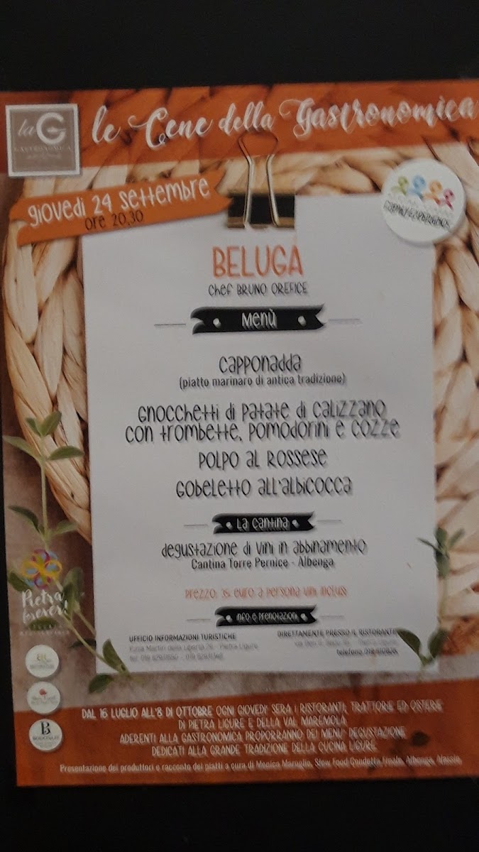 Menu Ristorante Pizzeria Beluga-1