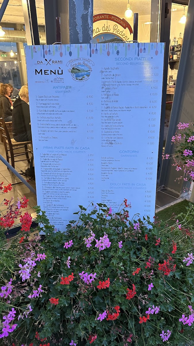 Menu Ristorante Pizzeria Cima Del Redentore Da Rami-1