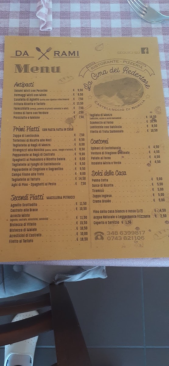 Menu Ristorante Pizzeria Cima Del Redentore Da Rami-4