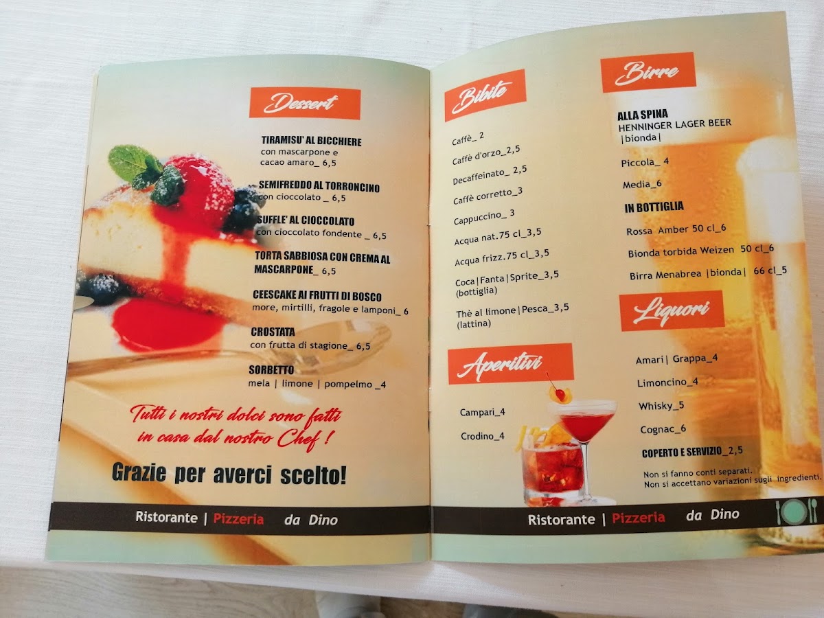 Menu Ristorante Pizzeria Da Dino-4