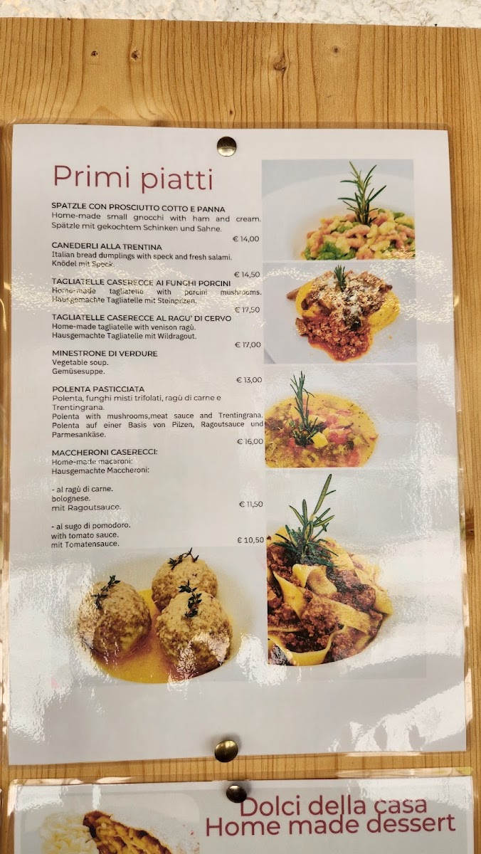 Menu Ristorante-Pizzeria 'del Brenta'-1