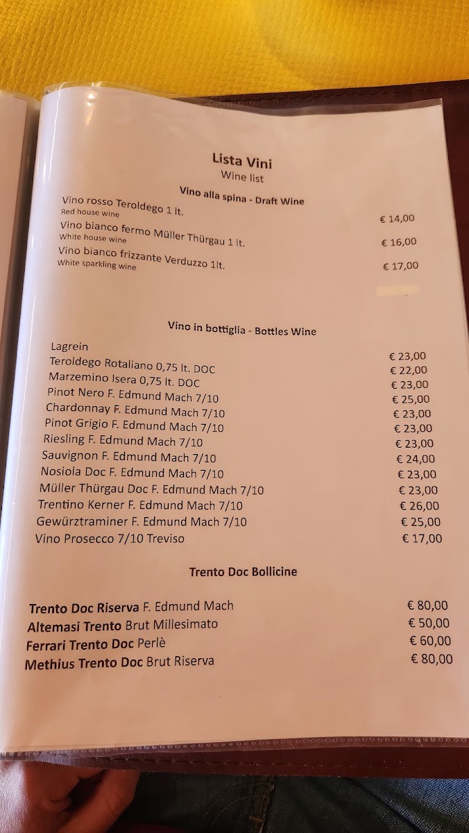 Menu Ristorante-Pizzeria 'del Brenta'-4