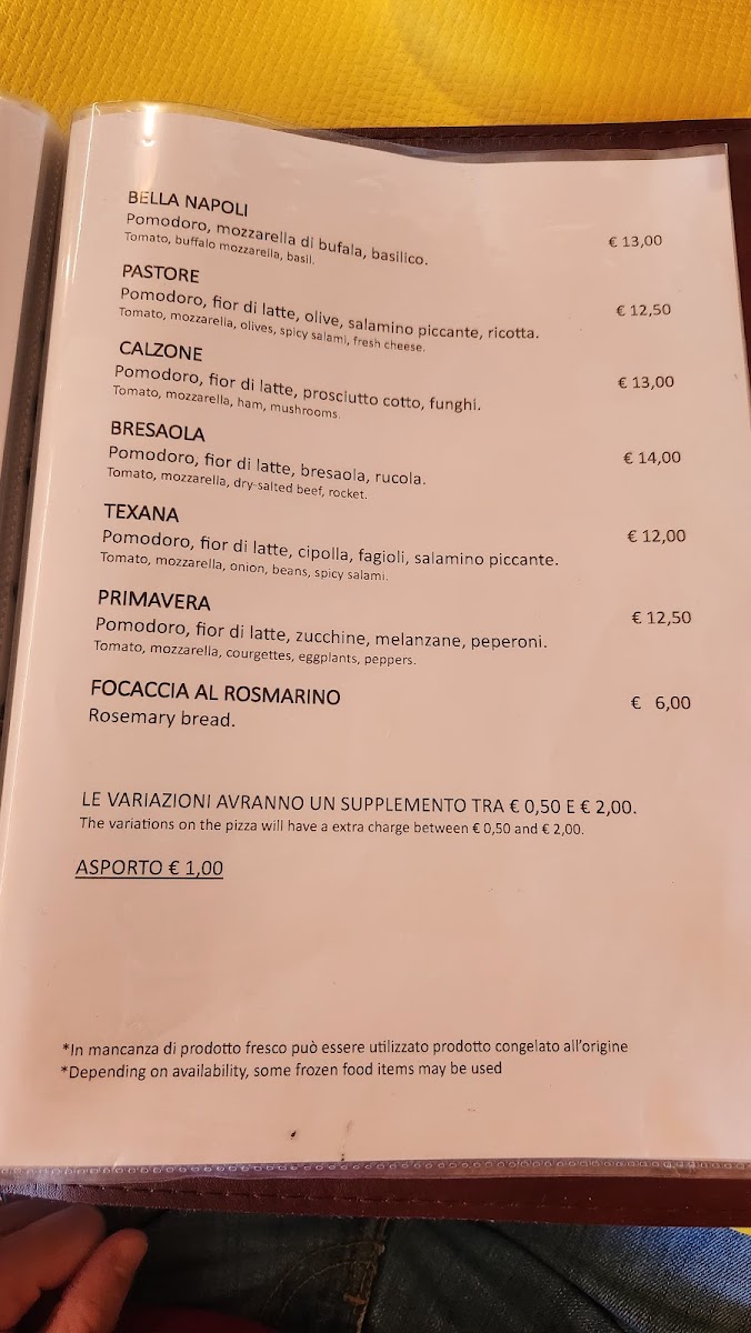 Menu Ristorante-Pizzeria 'del Brenta'-5