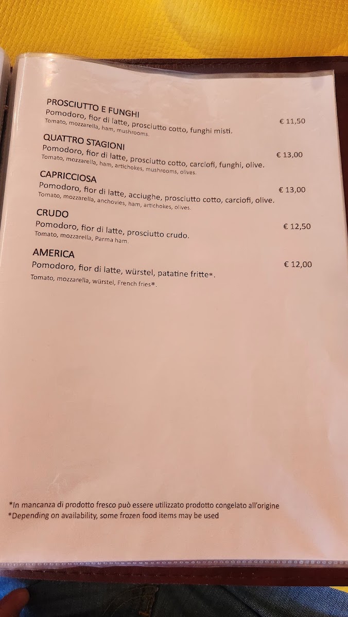 Menu Ristorante-Pizzeria 'del Brenta'-9
