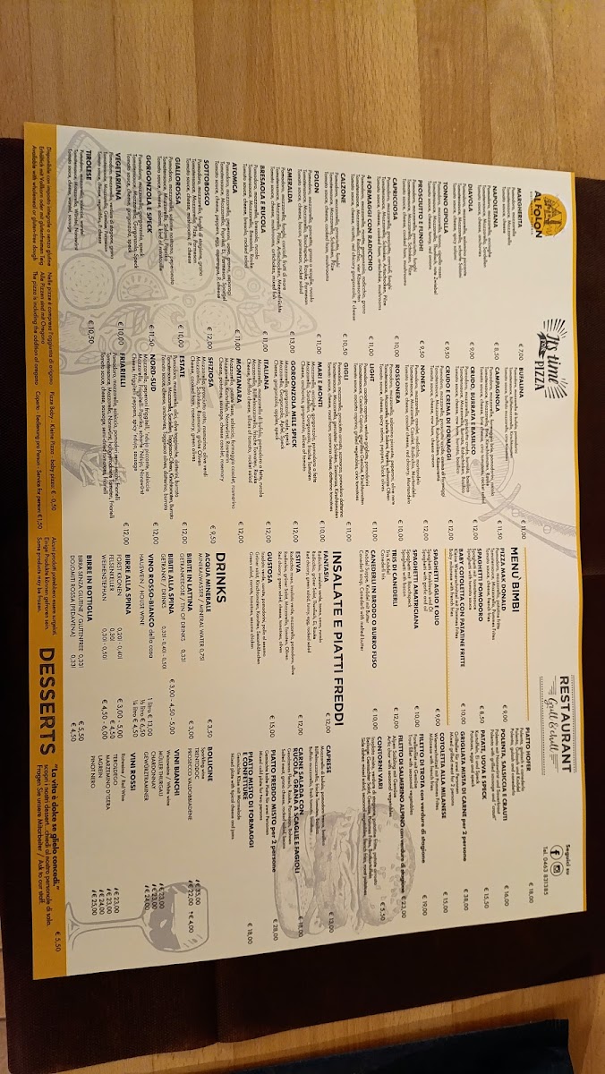 Menu Ristorante Pizzeria Folon-7