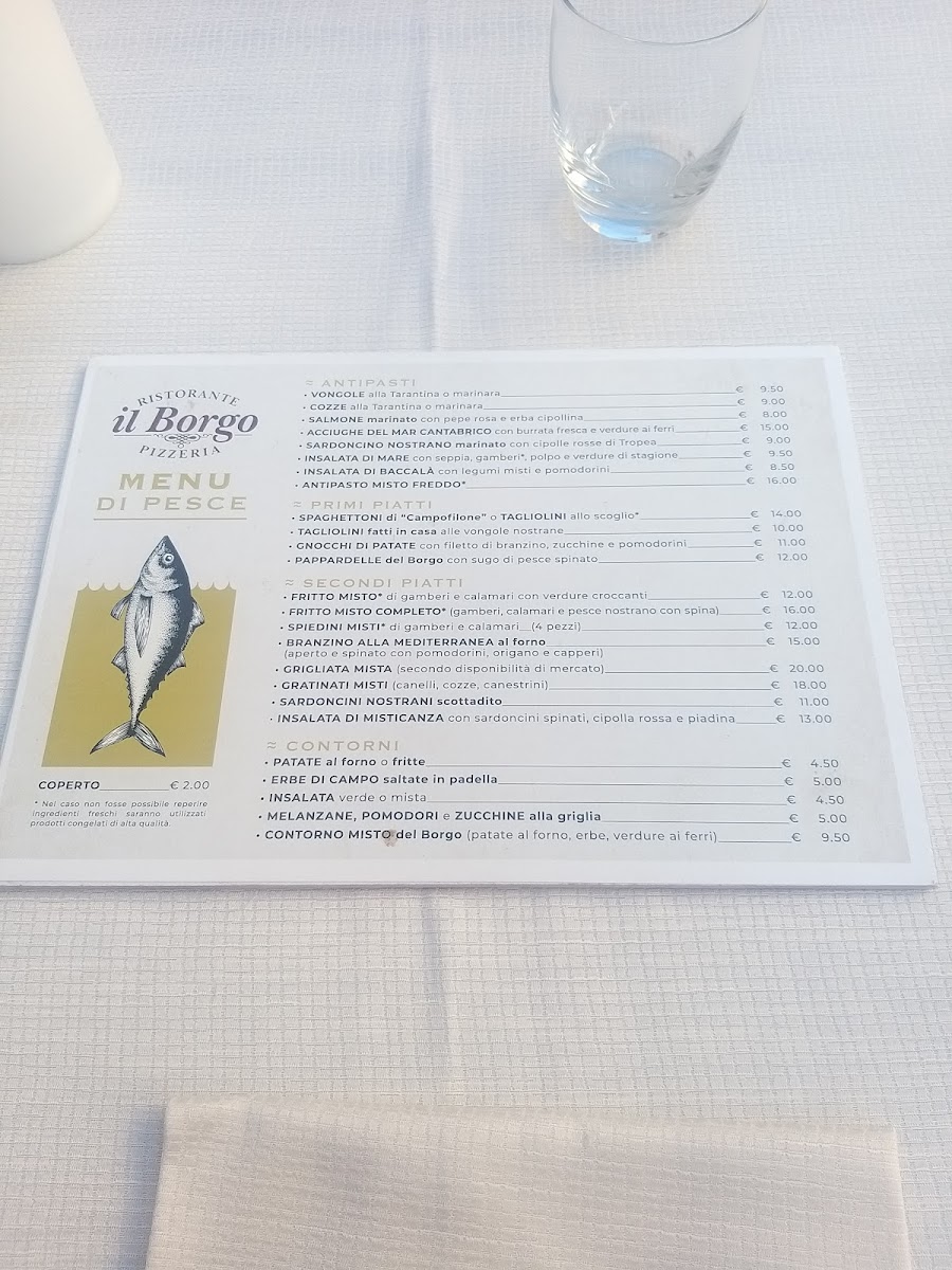 Menu Ristorante Pizzeria Il Borgo-1