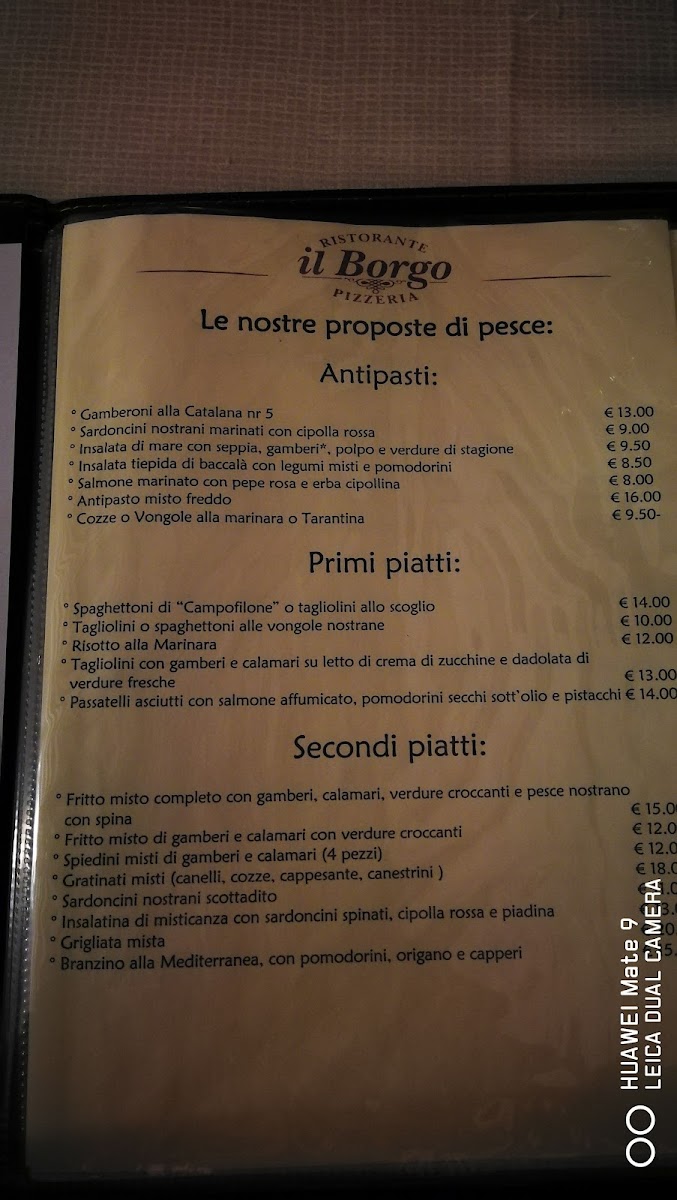 Menu Ristorante Pizzeria Il Borgo-6