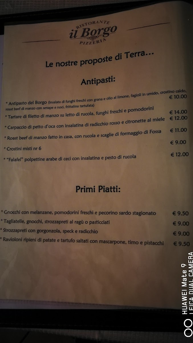 Menu Ristorante Pizzeria Il Borgo-8