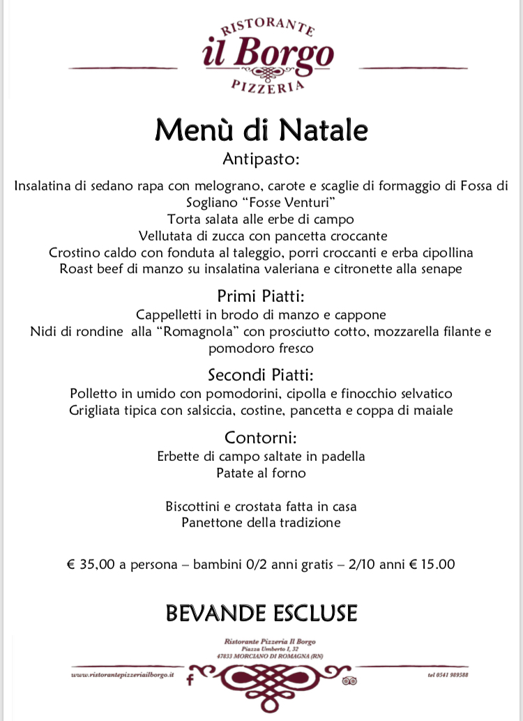 Menu Ristorante Pizzeria Il Borgo-9
