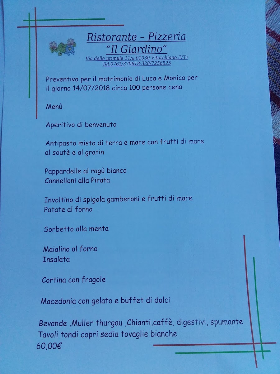 Menu Ristorante Pizzeria Il Giardino - Sea Srl-2