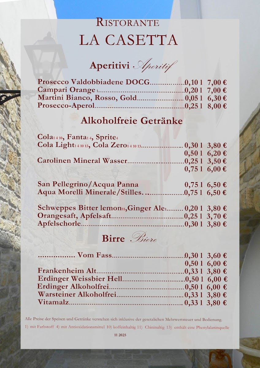 Menu Ristorante Pizzeria La Casetta-8