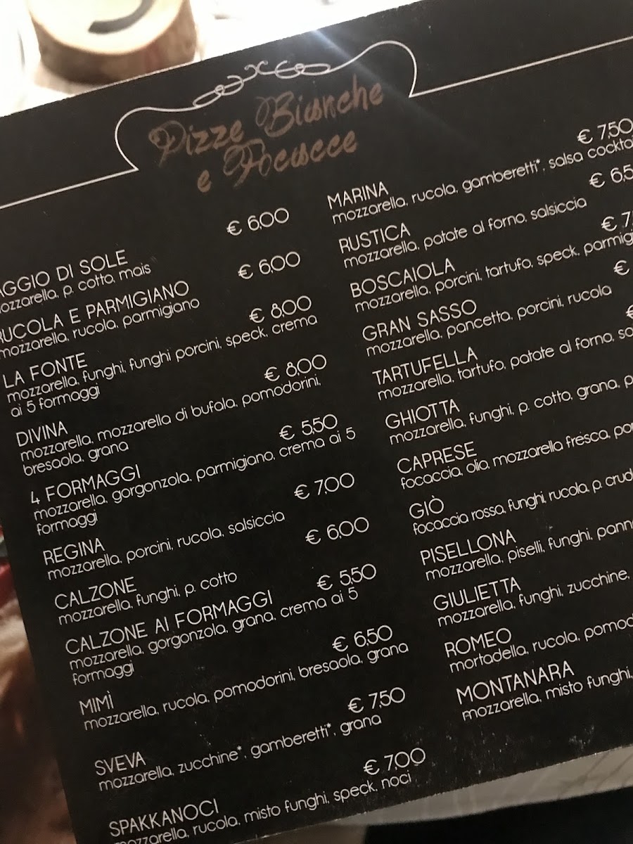 Menu Ristorante Pizzeria La Fonte-2