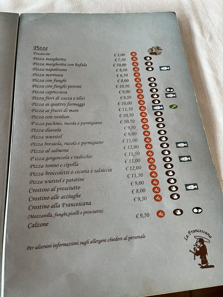Menu Ristorante Pizzeria La Francescana-5