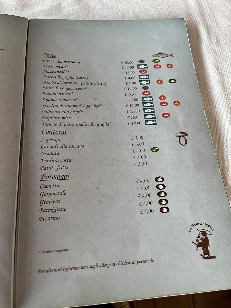 Menu Ristorante Pizzeria La Francescana-6