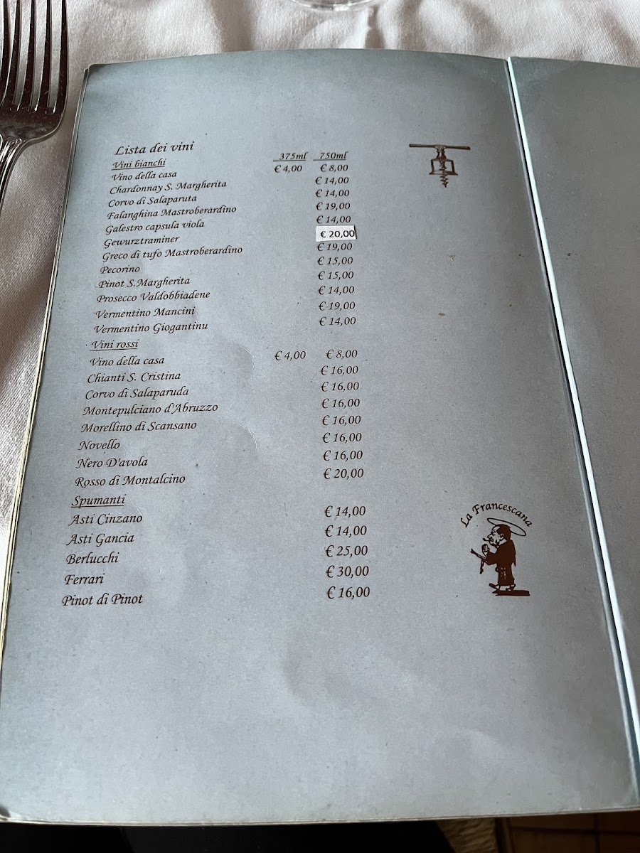 Menu Ristorante Pizzeria La Francescana-7
