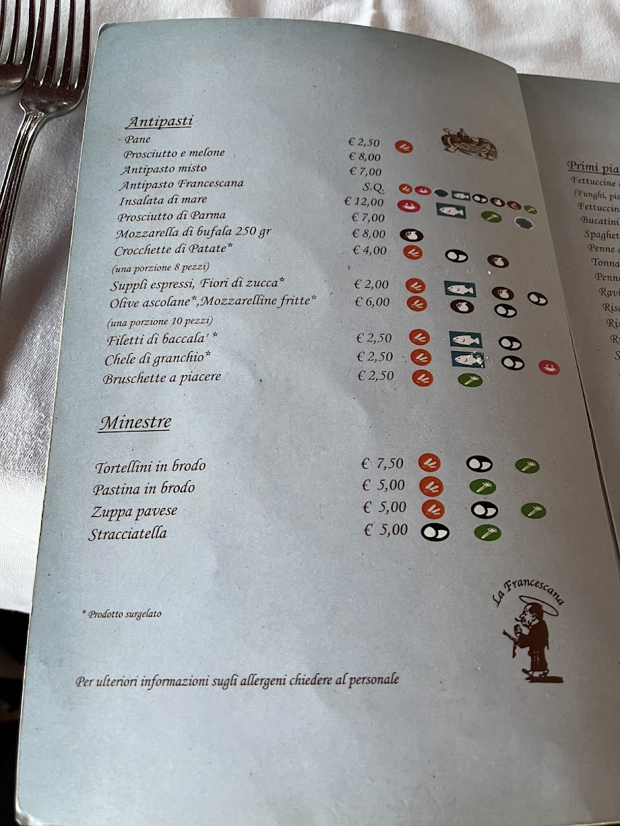 Menu Ristorante Pizzeria La Francescana-8