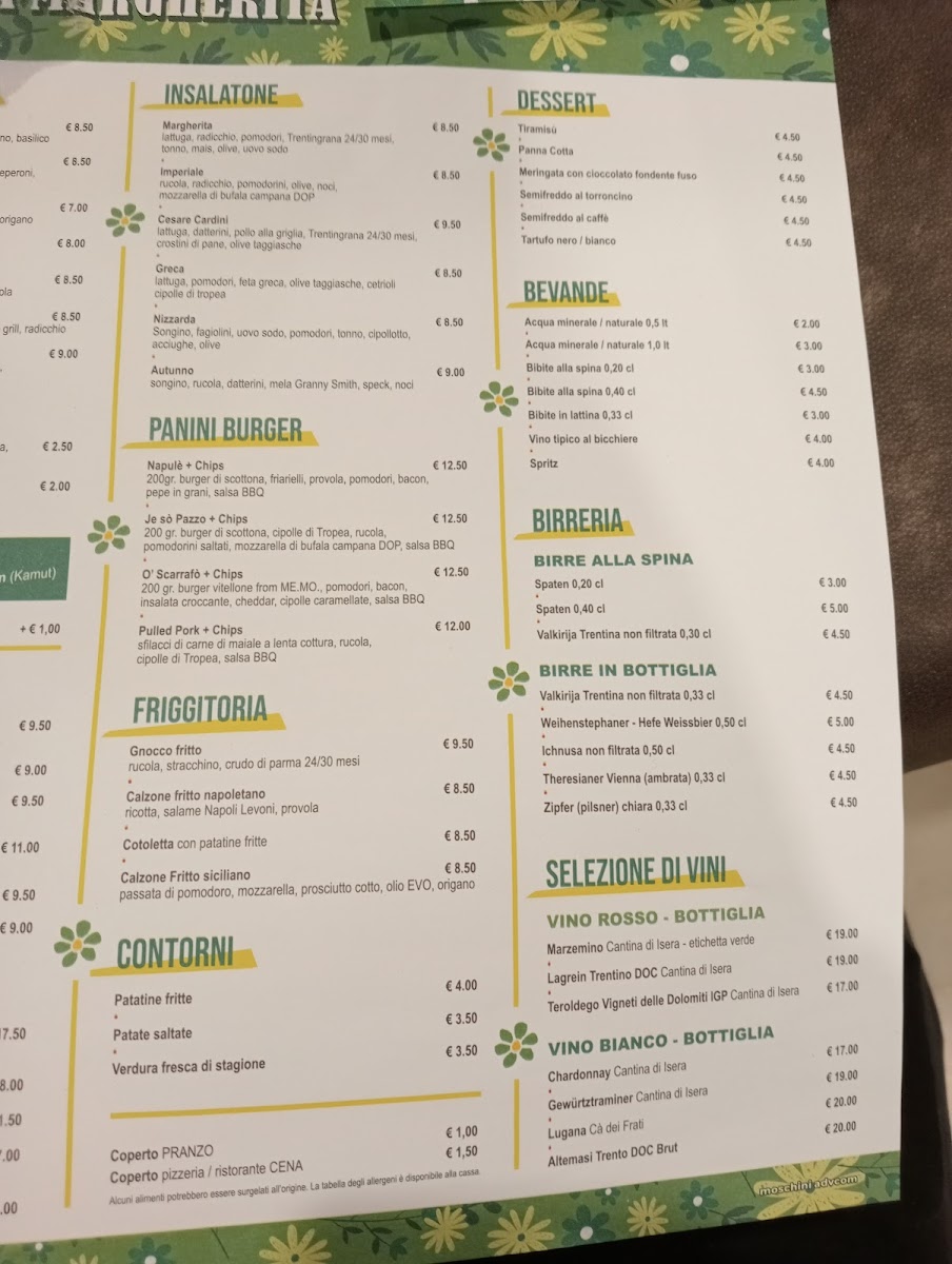 Menu Ristorante Pizzeria La Margherita-4