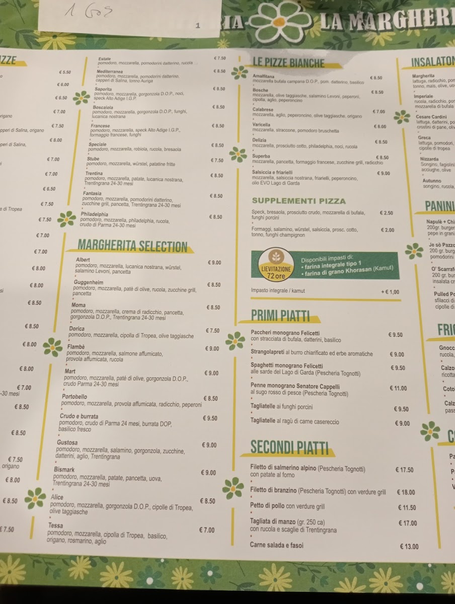 Menu Ristorante Pizzeria La Margherita-5