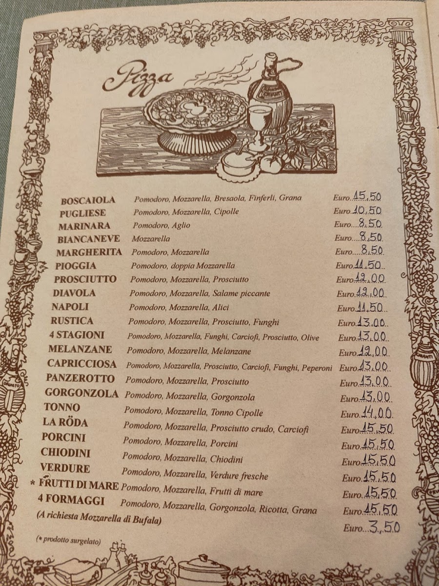 Menu Ristorante Pizzeria La Roda-1