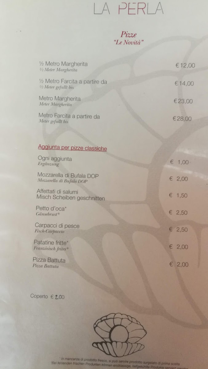 Menu Ristorante Pizzeria Laperla-2