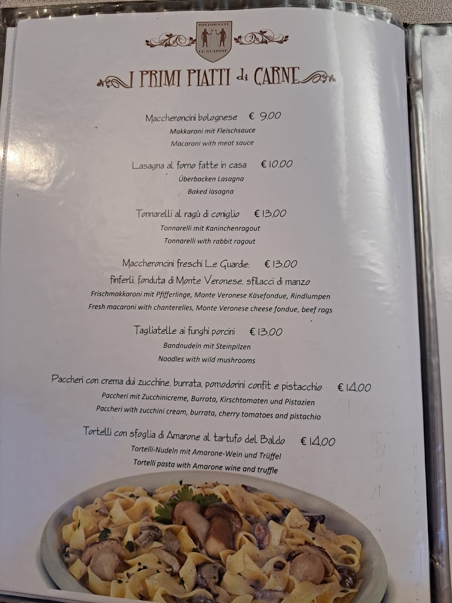 Menu Ristorante Pizzeria Le Guardie-7