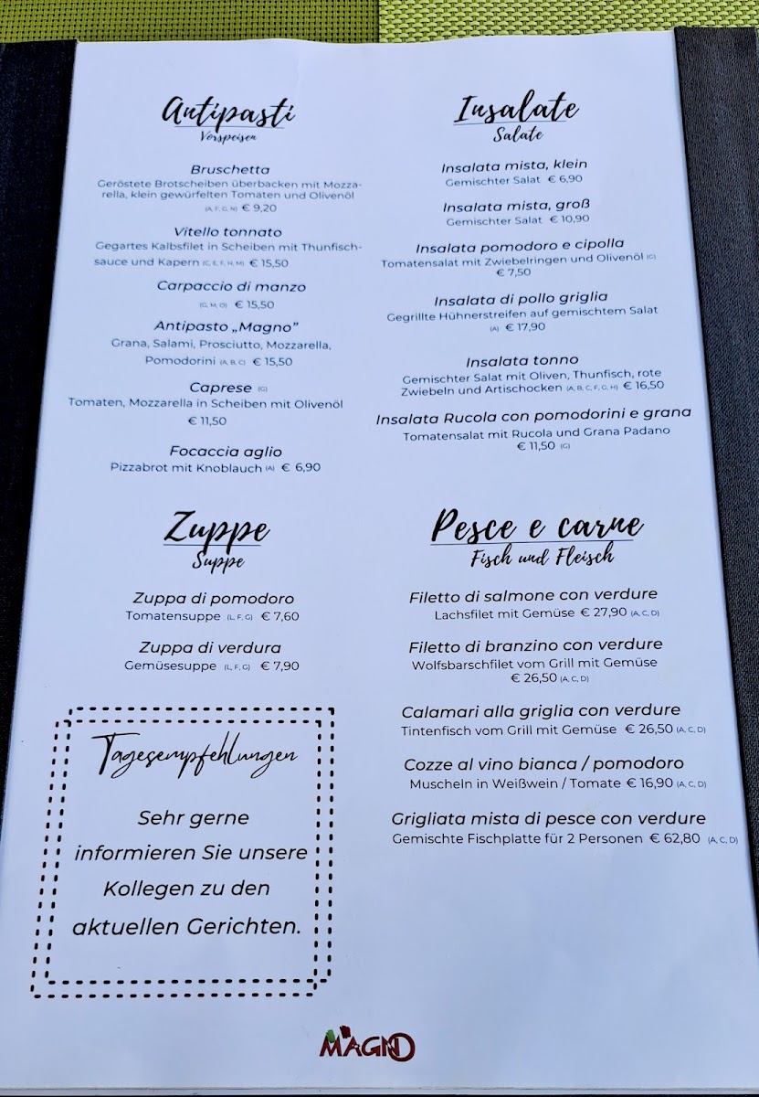 Menu Ristorante Pizzeria Magno-4
