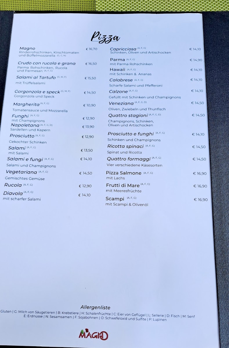 Menu Ristorante Pizzeria Magno-6