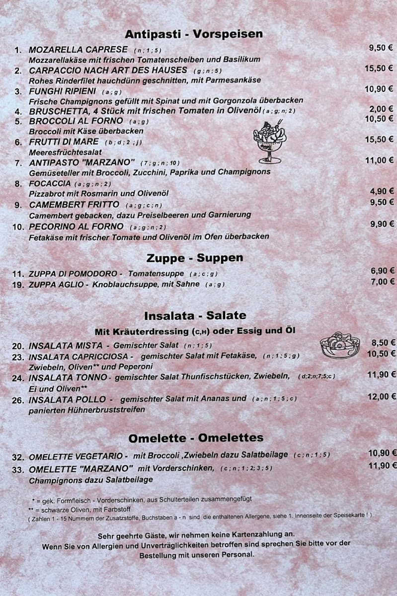 Menu Ristorante Pizzeria Marzano-9