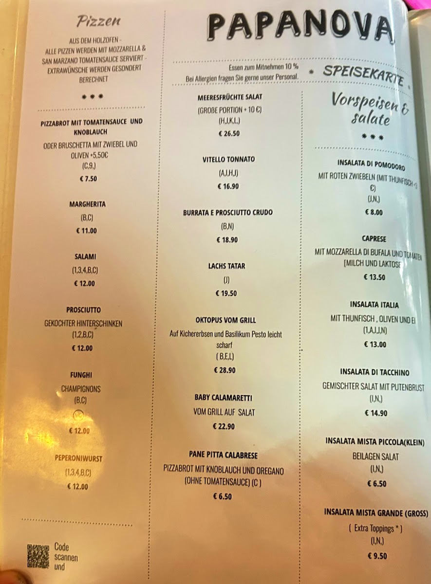 Menu Ristorante Pizzeria - Papanova-3