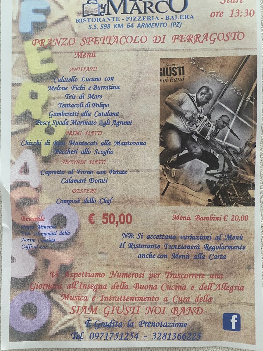 Menu Ristorante Pizzeria San Marco - Terminal Bus-7