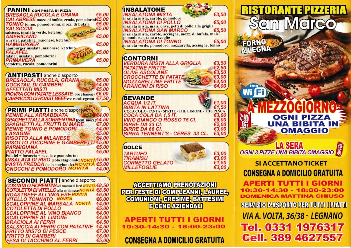 Menu Ristorante Pizzeria San Marco-2