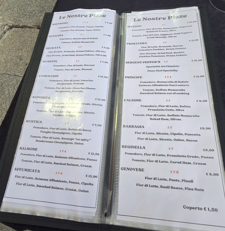 Menu Ristorante Pizzeria Sergent Pepper's La Maddalena-1