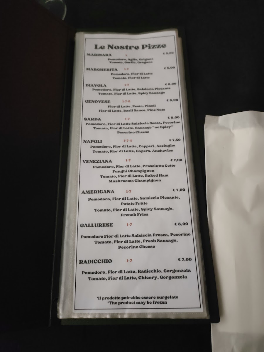Menu Ristorante Pizzeria Sergent Pepper's La Maddalena-8