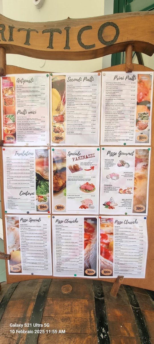 Menu Ristorante Pizzeria Trittico-1
