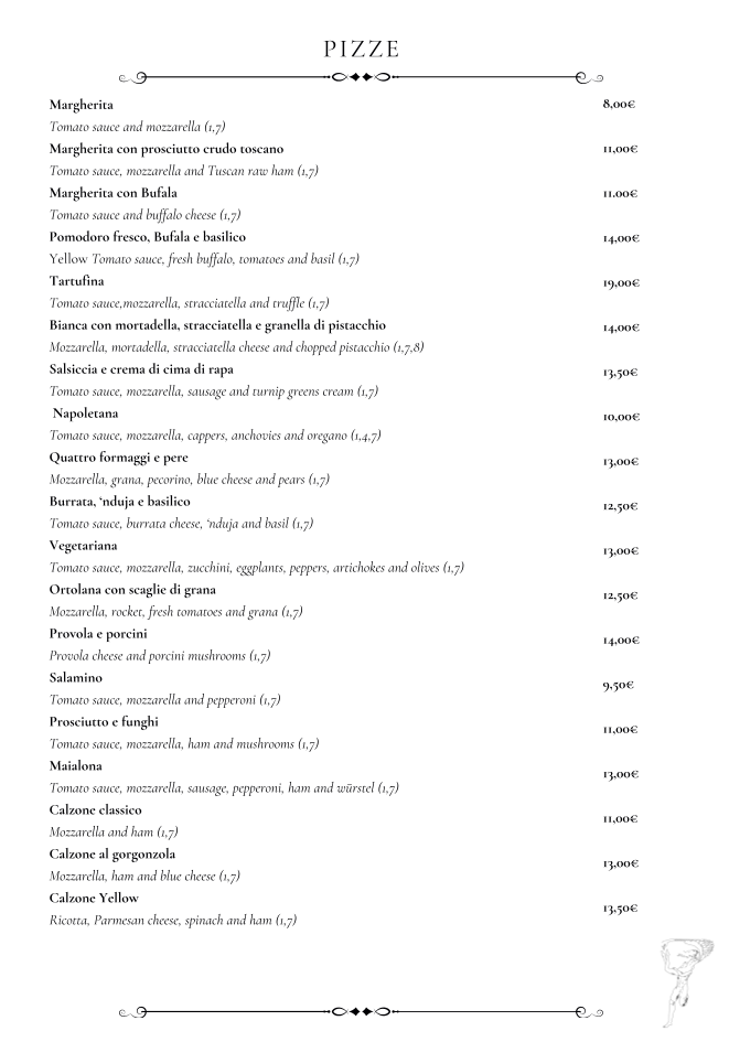 Menu Ristorante Pizzeria Yellow Bar Firenze-1