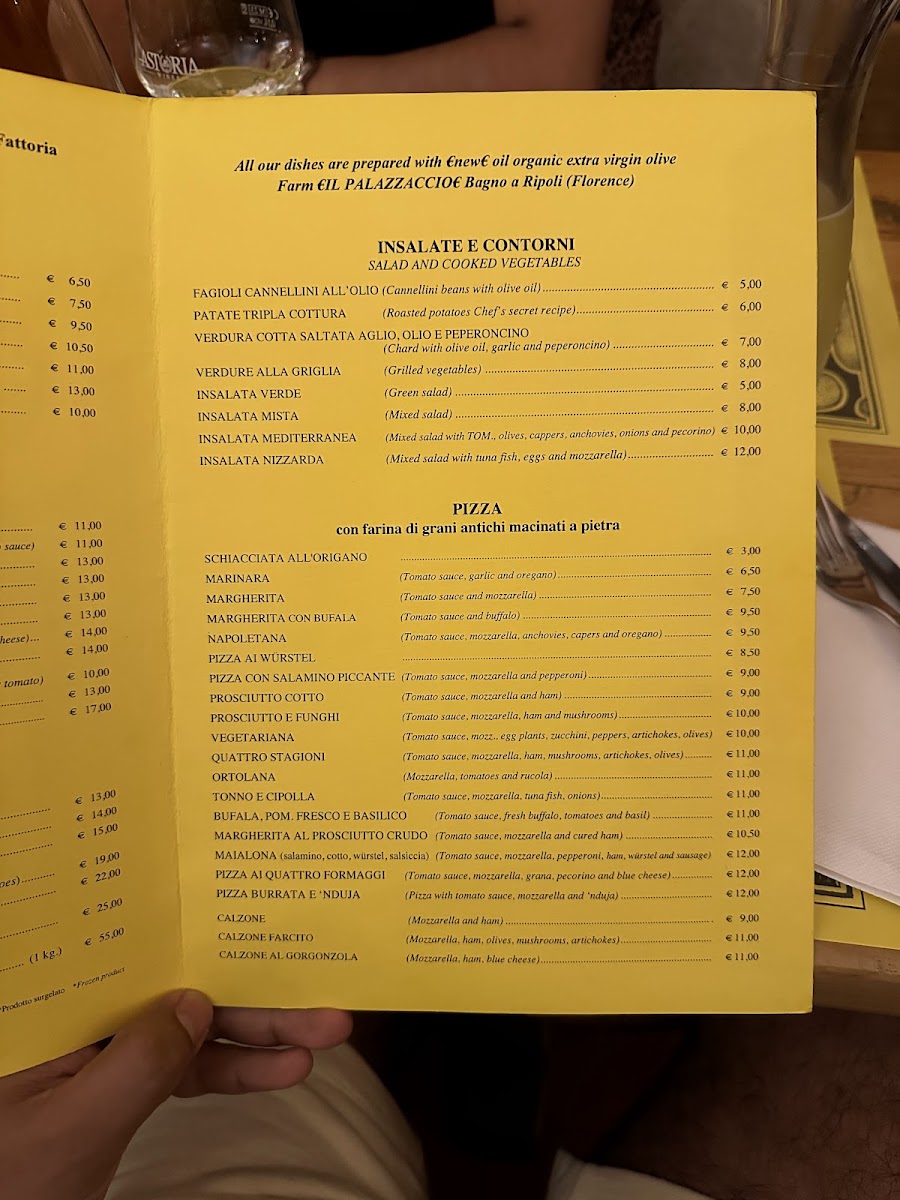 Menu Ristorante Pizzeria Yellow Bar Firenze-8