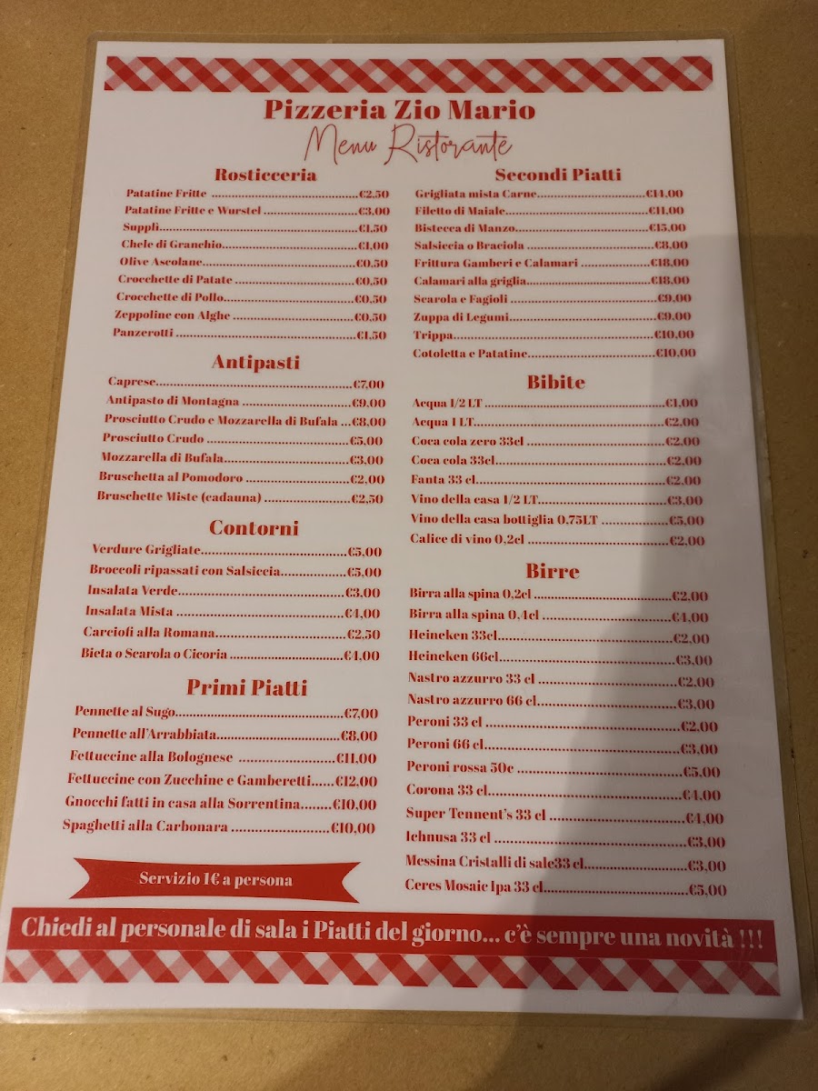 Menu Ristorante Pizzeria Zio Mario-2