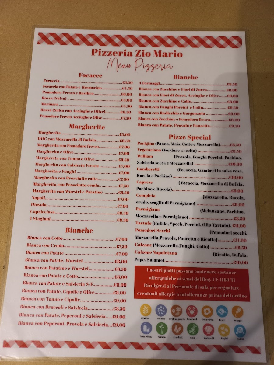 Menu Ristorante Pizzeria Zio Mario-5