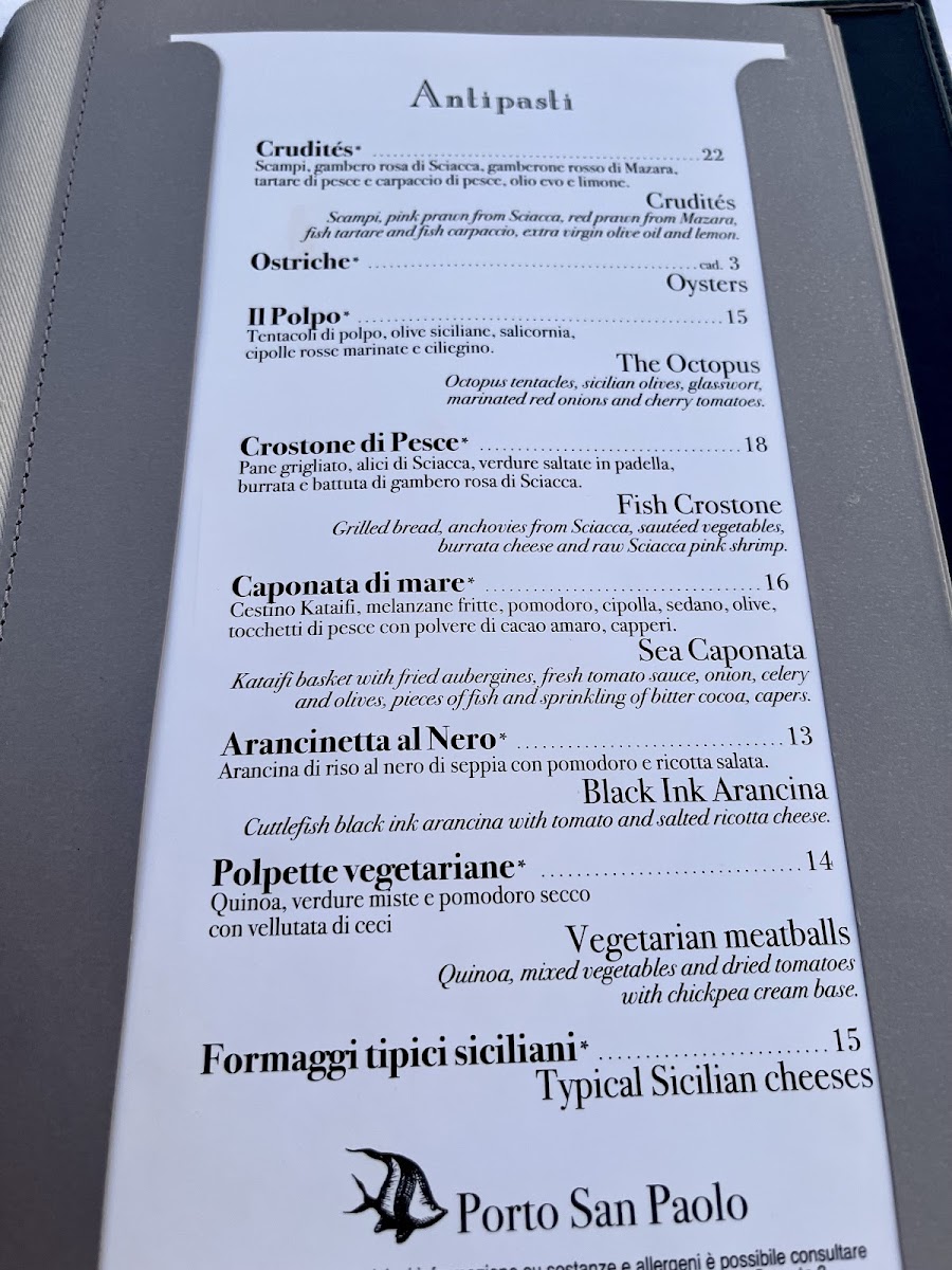 Menu Ristorante Porto San Paolo-6