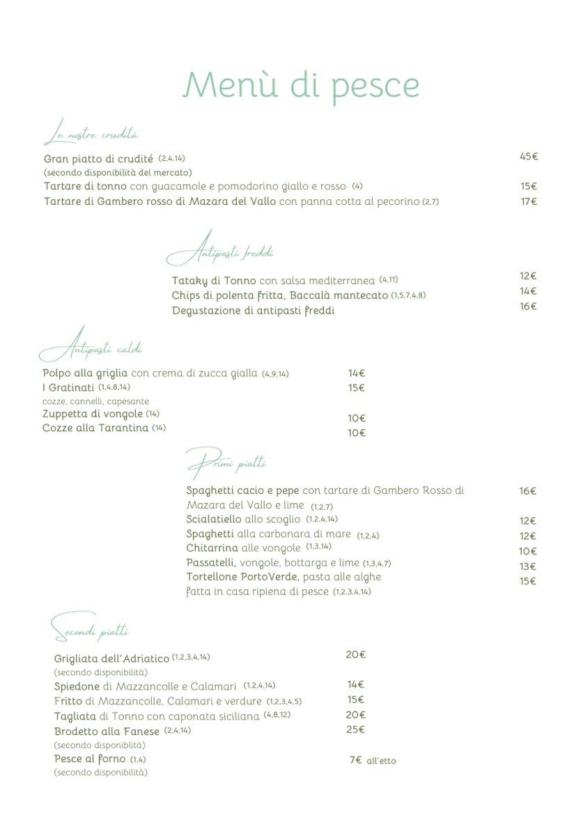 Menu Ristorante Portoverde-3