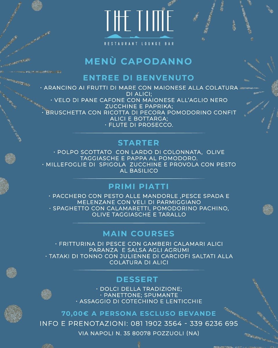 Menu Ristorante Pozzuoli | The Time-1