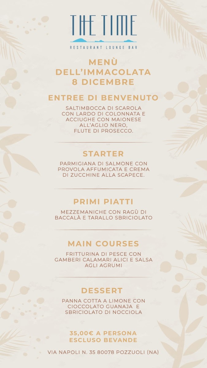 Menu Ristorante Pozzuoli | The Time-2