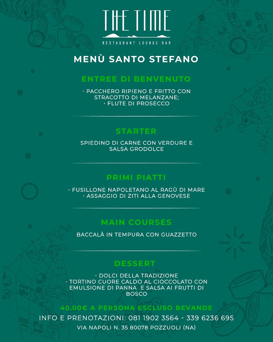 Menu Ristorante Pozzuoli | The Time-4