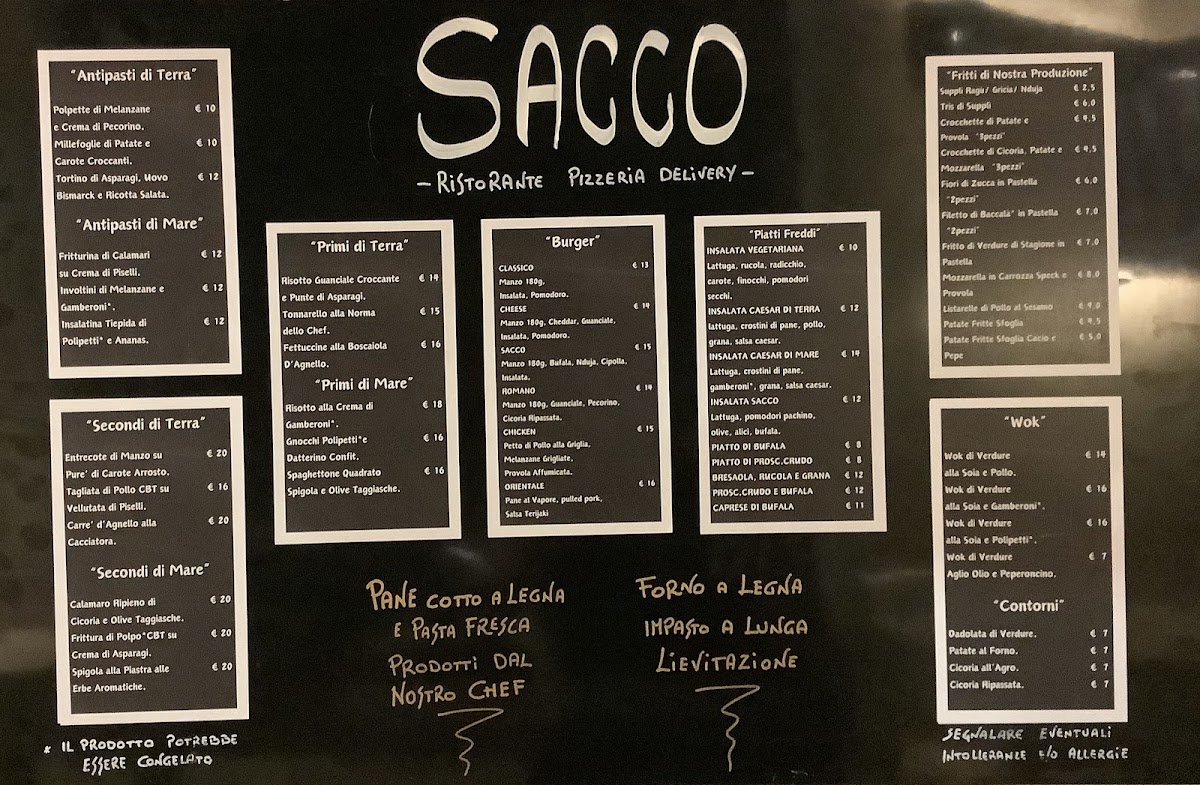 Menu Ristorante Sacco-8